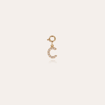 Lettre C charms strass gold