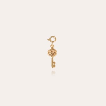 Clef charms strass gold