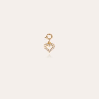 Coeur strass charms gold