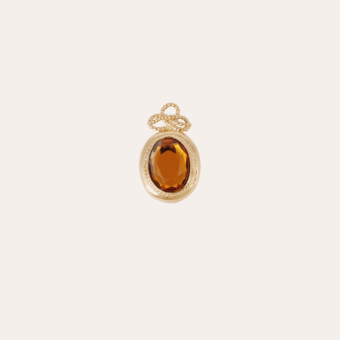 Oval stone charms Constantine gold - Citrine