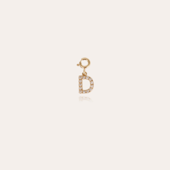 Letter D pendant charms strass