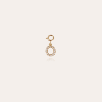Letter O pendant charms strass