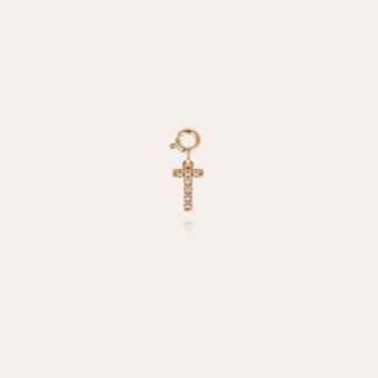 Lettre T charms strass gold