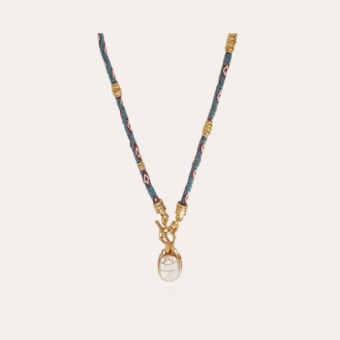 Lima Scaramouche necklace gold - White Mother-of-pearl