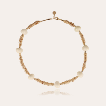 Biba necklace gold - Ivory