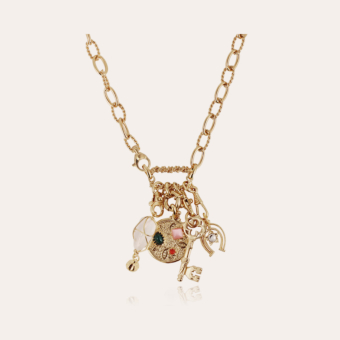 Constantine 4 charms necklace gold