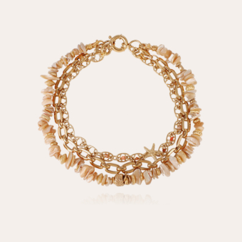 Kamae 3 rows necklace gold