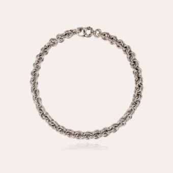 Maille rond entrecroisé necklace silver