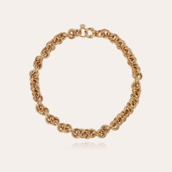 Maille rond entrecroise necklace large size gold