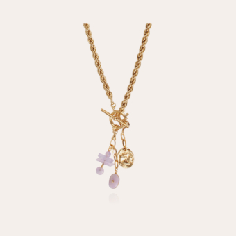 Sueno necklace gold - Amethyst