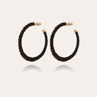 Belo raffia hoop earrings gold