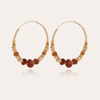 Biba hoop earrings gold - Tortoise