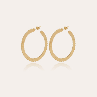 Bolduc hoop earrings small size gold