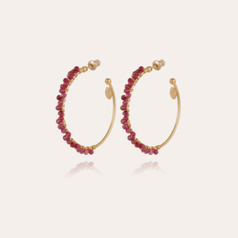 Calliope Serti hoop earrings gold 