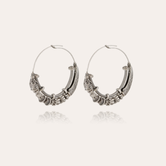 Comedia hoop earrings silver 