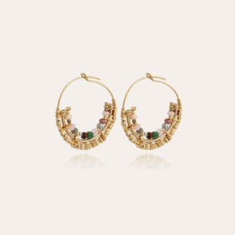 Comedia Serti hoop earrings mini gold