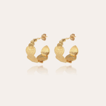 Cuore hoop earrings small size gold