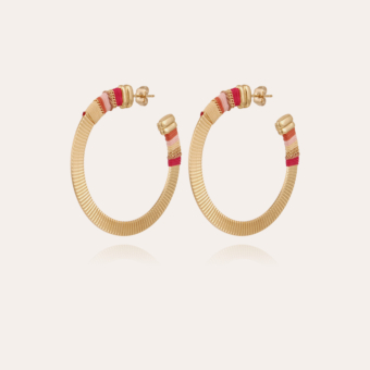 Disco Massai hoop earrings small size gold