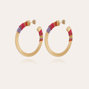 Disco Massai hoop earrings small size gold