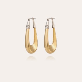 Ecume bicolor earrings large size gold