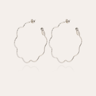 Florette hoop earrings silver