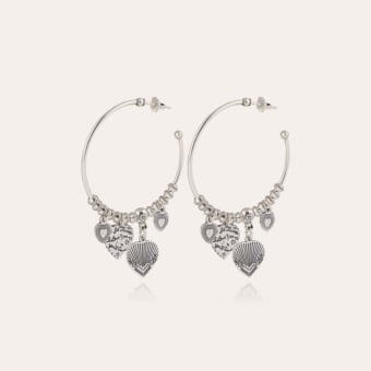 "I Love You" hoop earrings mini