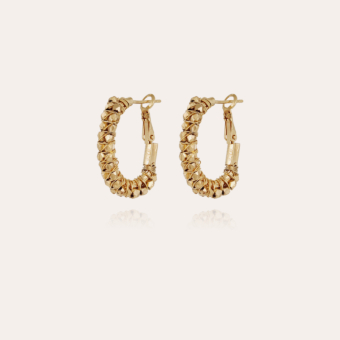 Lyre Lucky hoop earrings gold