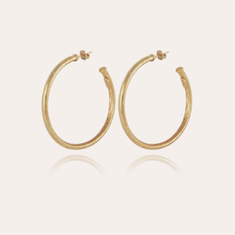 Maori hoop earrings small size gold