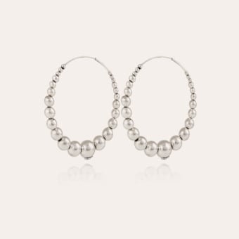 Multiperla hoop earrings silver