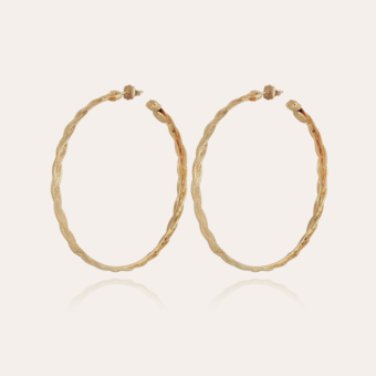 Tresse hoop earrings gold