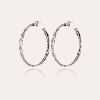 Tresse hoop earrings medium size