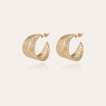 Boucle d'oreilles créoles Wave dorées