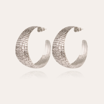 Wild hoop earrings silver