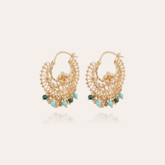 Yucatan hoop earrings gold