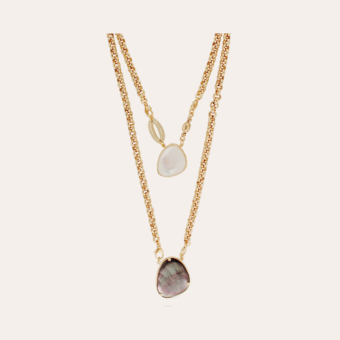 Scapulaire Silia necklace gold - Mother-of-pearl