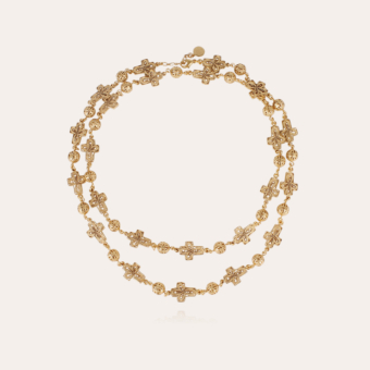 Yuca Croix long necklace gold