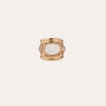 Simone ring - Strass & Mother-of-pearl