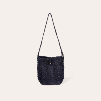 Les Palmiers bucket bag raffia