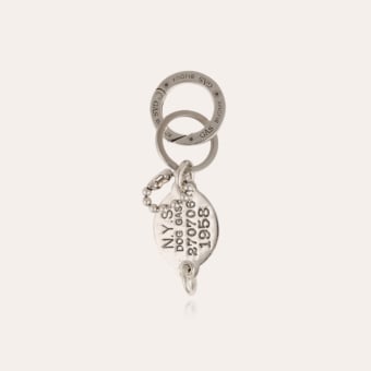 Tag key ring silver