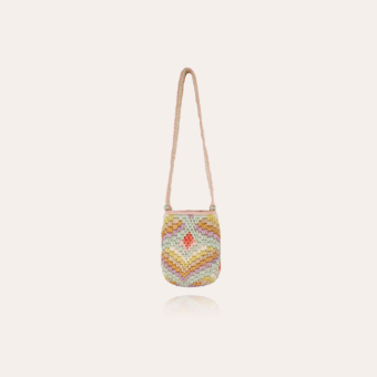 Bucket bag mini raffia