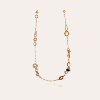 Prato long necklace acetate gold