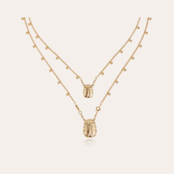 Scaramouche scapulaire necklace small size gold