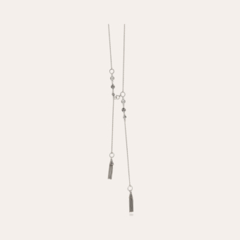 Tresse long necklace silver