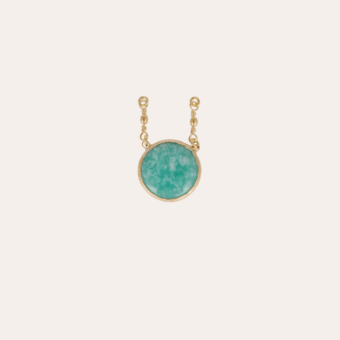 Serti Pendant Gold - Amazonite