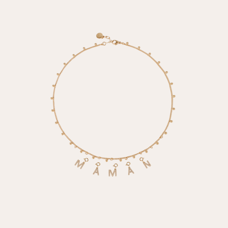 Letter A pendant charms strass