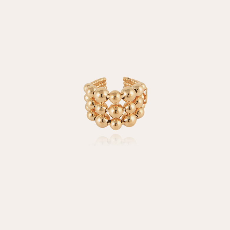 Bague Multiperla dor e M tal dor l or fin Bijoux Cr ations