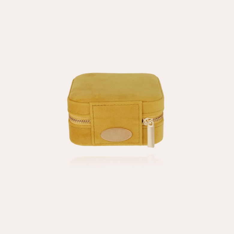Jewelry box velvet small size - Yellow