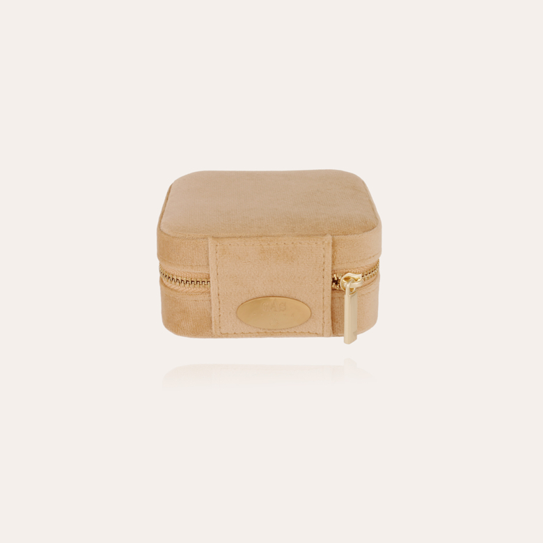 Jewerly box velvet small size - Beige