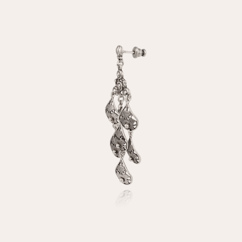 Orferia earrings small size silver Brass covered with genuine silver ...