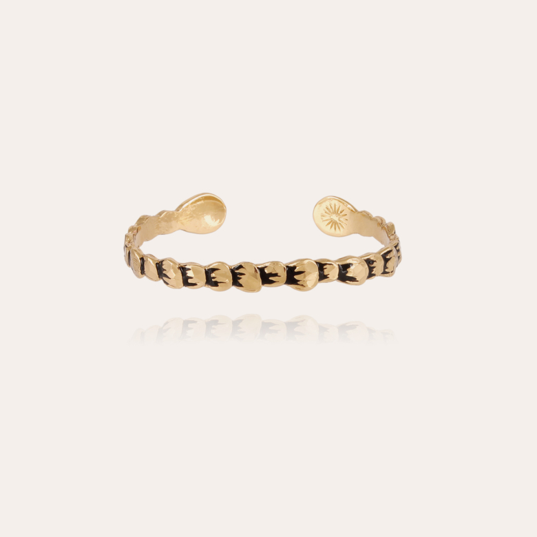 Liane cuff bracelet small size gold Gold plated - Creations for
